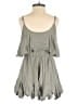 Le Lis 100% Rayon Solid Gray Romper Size S - photo 2