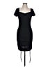 Almost Famous Solid Black Cocktail Dress Size L - photo 1