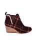 TOMS Plaid Burgundy Ankle Boots Size 8 - photo 1
