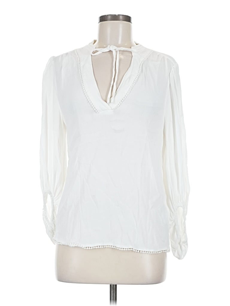 Pre-owned Laundry By Shelli Segal Long Sleeve Blouse In White