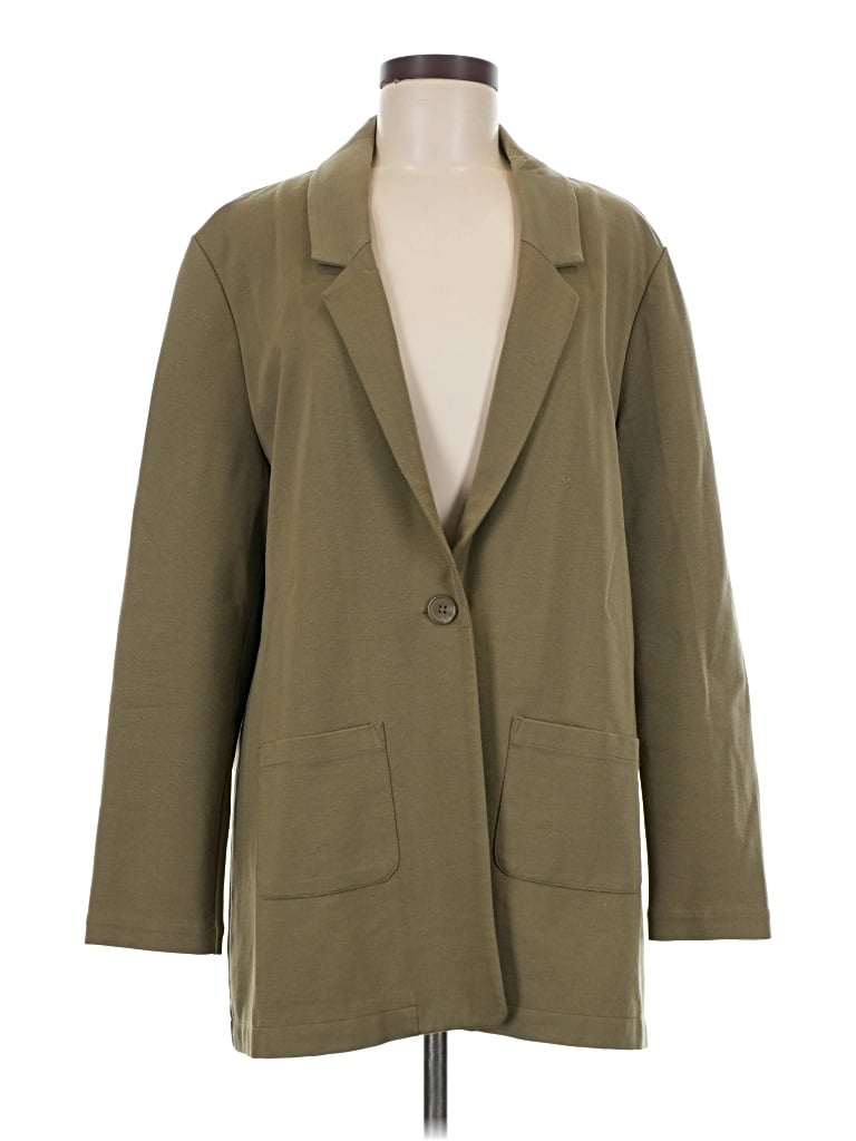 Pre-owned Garnet Hill Blazer Jacket In Green