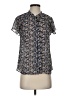 ModCloth 100% Polyester Floral Blue Short Sleeve Blouse Size XS - photo 1
