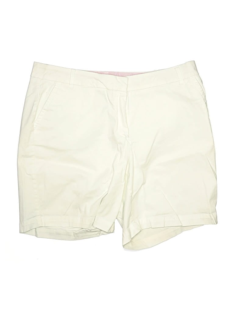 Pre-owned Crown & Ivy Khaki Shorts In Ivory