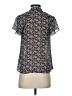 ModCloth 100% Polyester Floral Blue Short Sleeve Blouse Size XS - photo 2