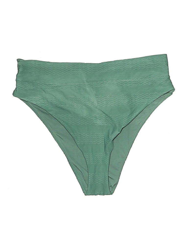 Pre-owned Aerie Swimsuit Bottoms In Green