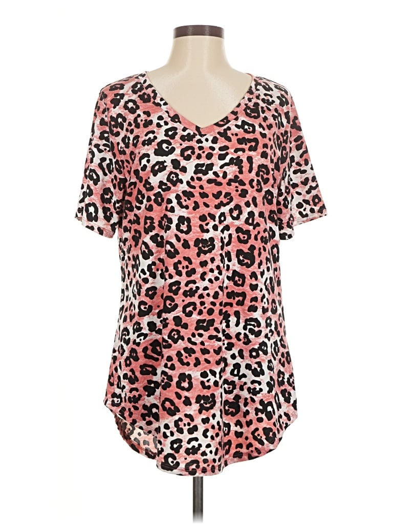 Pre-owned Lularoe Short Sleeve T-shirt In Pink