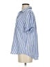Rails Stripes Blue Short Sleeve Blouse Size S - photo 5