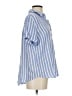 Rails Stripes Blue Short Sleeve Blouse Size S - photo 4