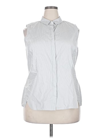 Lafayette 148 New York Sleeveless Button-Down Shirt (view 1)