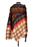 Free People Plaid Orange Poncho Size S - photo 2
