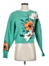 Maeve Floral Green Pullover Sweater Size S - photo 1
