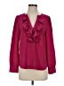 J.Crew 100% Polyester Burgundy Long Sleeve Blouse Size XS - photo 1