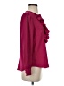 J.Crew 100% Polyester Burgundy Long Sleeve Blouse Size XS - photo 4