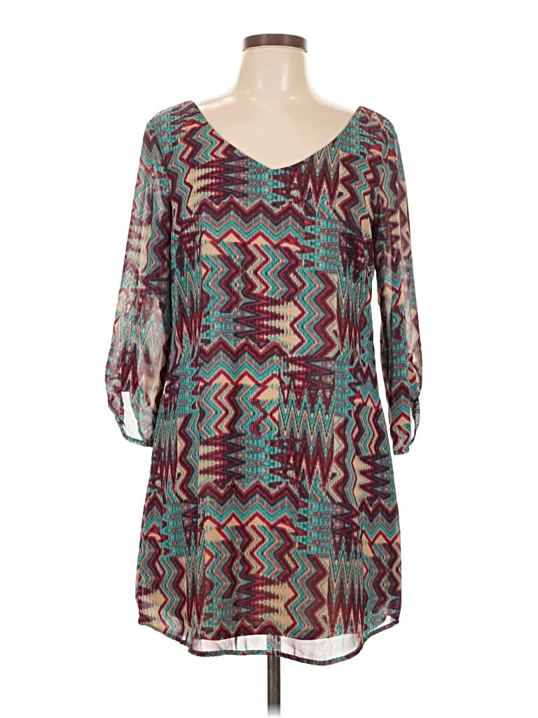 Pre-owned As U Wish Casual Dress In Teal