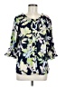 Willow Drive 100% Polyester Blue 3/4 Sleeve Blouse Size M - photo 1