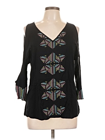 Love Stitch 3/4 Sleeve Blouse (view 1)