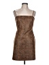 Aqua Animal Print Brown Cocktail Dress Size L - photo 1