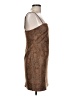 Aqua Animal Print Brown Cocktail Dress Size L - photo 4