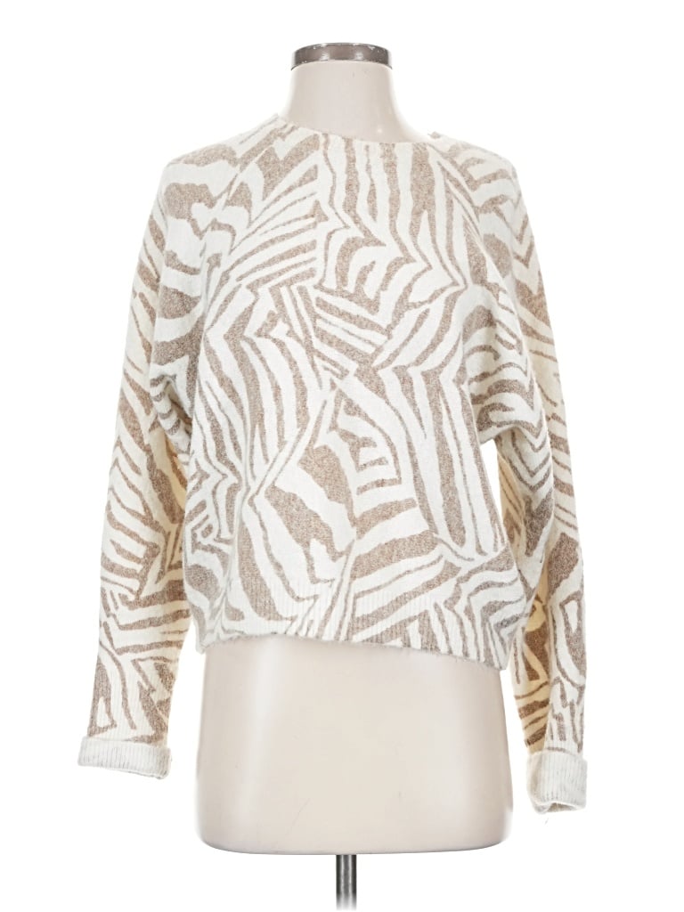 Pre-owned Nicole Miller Pullover Sweater In Ivory