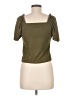 Shein Green Short Sleeve Top Size L - photo 2