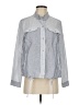 Chico's Stripes Silver Long Sleeve Blouse Size Sm (0) - photo 1