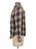 Lola River 100% Viscose Plaid Brown Long Sleeve Button-Down Shirt Size S - photo 5