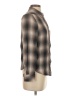 Lola River 100% Viscose Plaid Brown Long Sleeve Button-Down Shirt Size S - photo 4