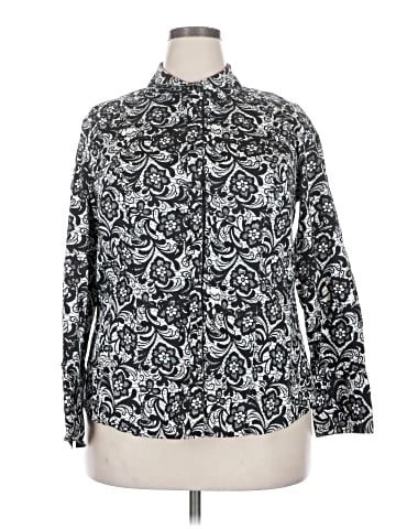 Lane Bryant Long Sleeve Button-Down Shirt (view 1)