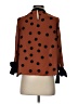 Haute Monde 100% Polyester Polka Dots Brown 3/4 Sleeve Blouse Size S - photo 2