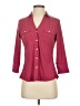 J. McLaughlin Burgundy 3/4 Sleeve Blouse Size S - photo 1