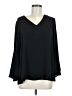 Alfani 100% Polyester Black Long Sleeve Blouse Size 8 - photo 1