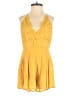Lulus 100% Rayon Solid Yellow Romper Size S (estimated) - photo 1