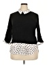 Elle Polka Dots Black 3/4 Sleeve Blouse Size XXL - photo 1
