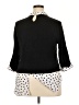 Elle Polka Dots Black 3/4 Sleeve Blouse Size XXL - photo 2