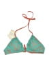 SAHA Paisley Green Teal Swimsuit Top Size M - photo 1