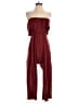 Pull&Bear Solid Burgundy Jumpsuit Size XS - photo 1