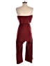 Pull&Bear Solid Burgundy Jumpsuit Size XS - photo 2