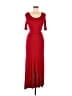 Bordeaux Solid Red Cocktail Dress Size M - photo 1
