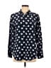 Equipment 100% Silk Hearts Blue Blouse Size M - photo 1
