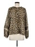 Cleobella Animal Print Gold Long Sleeve Blouse Size M - photo 1