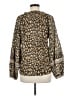 Cleobella Animal Print Gold Long Sleeve Blouse Size M - photo 2