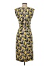 J.Crew 100% Polyester Print Yellow Cocktail Dress Size 0 - photo 2
