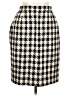 Carlisle 100% Silk Houndstooth Ivory Silk Skirt Size 10 - photo 1