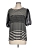 Ava James Gray Short Sleeve Blouse Size L - photo 1