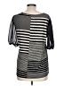 Ava James Gray Short Sleeve Blouse Size L - photo 2