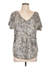 Next 100% Viscose Silver Short Sleeve T-Shirt Size 12 - photo 1