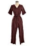 Roolee Stripes Burgundy Jumpsuit Size S - photo 1