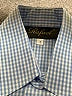 Rafael Checkered-gingham Blue Long Sleeve Button-Down Shirt Size 5 - photo 3