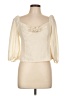 J.ING 100% Polyester Ivory 3/4 Sleeve Blouse Size L - photo 1