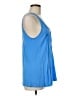 Elle 100% Rayon Blue Sleeveless Blouse Size M - photo 4